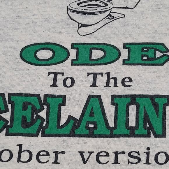 Vintage 90s Drunk Toilet Shirt XL 24x26 Gray USA - Picture 16 of 16